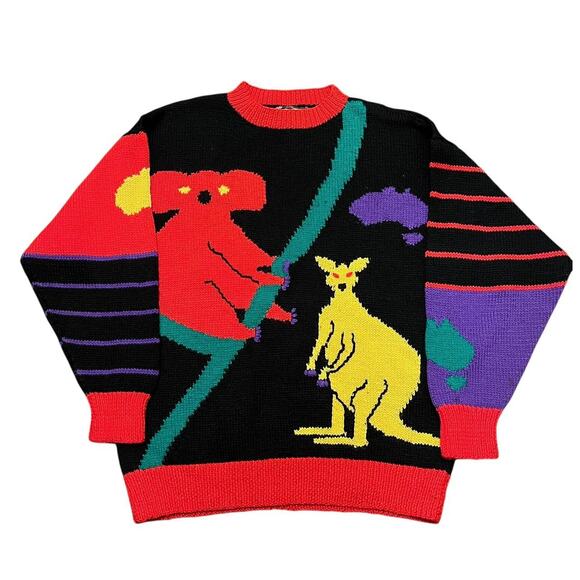 Vintage Australia Koala & Kangaroo Graphic Sweater - Picture 1 of 8